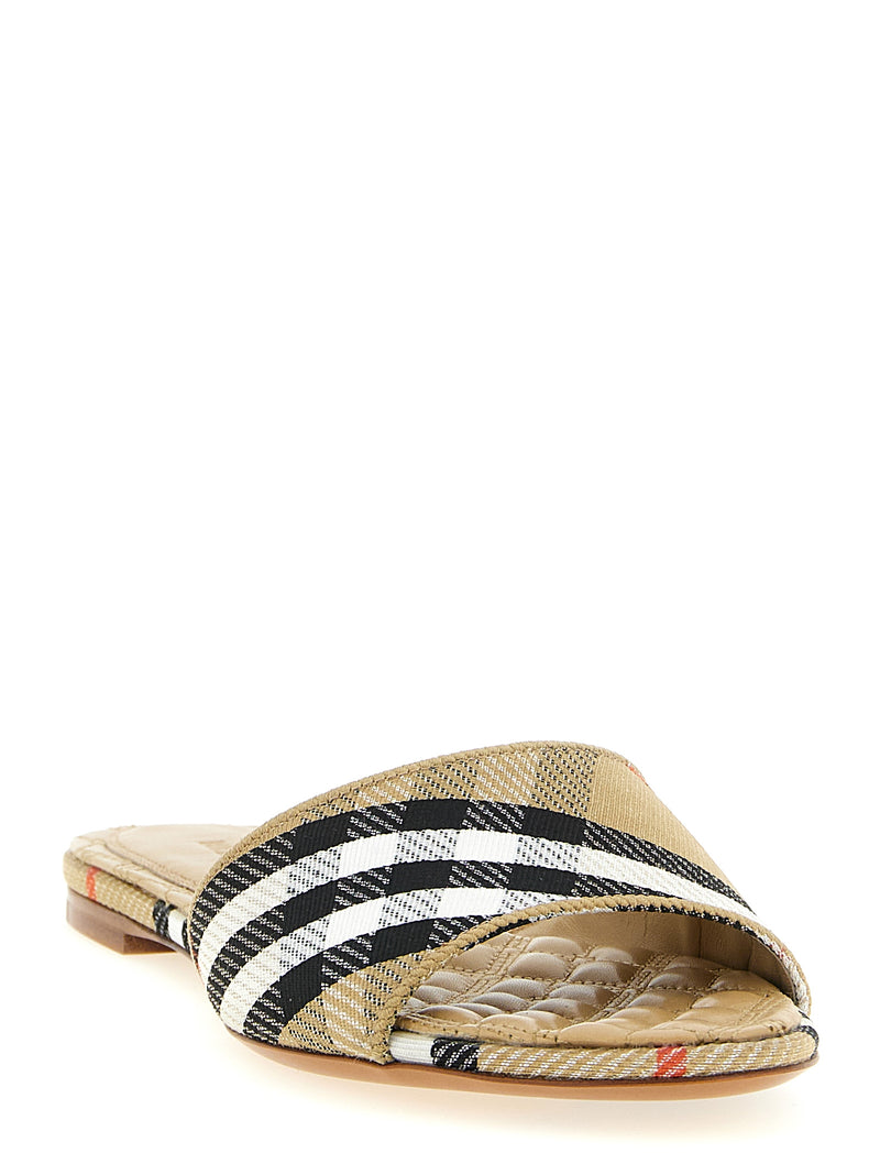 Claques Burberry en polyester beige