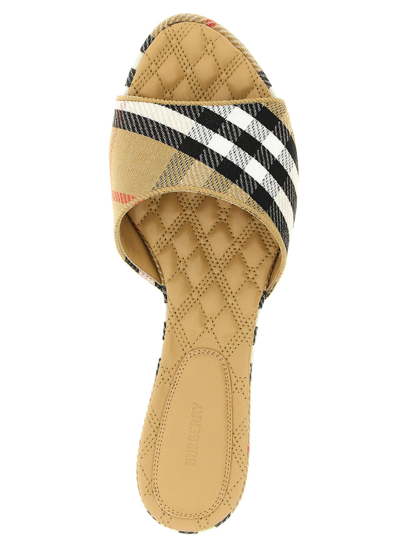 Claques Burberry en polyester beige