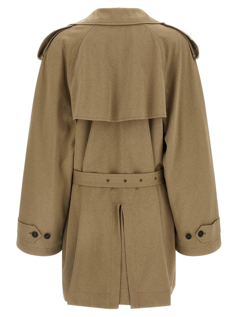Balenciaga Beige Cotton Trench Coat for Women