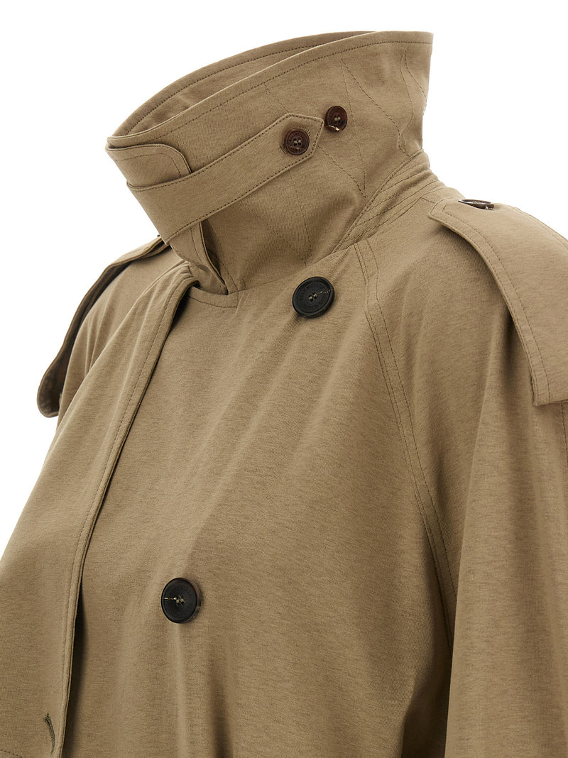 Balenciaga Beige Cotton Trench Coat for Women