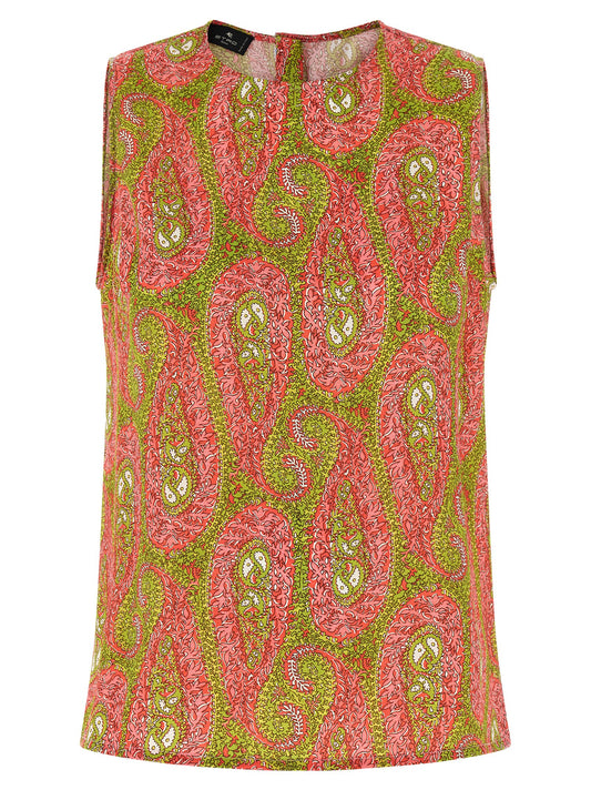 Chemise à motifs multicolores en polyester Etro