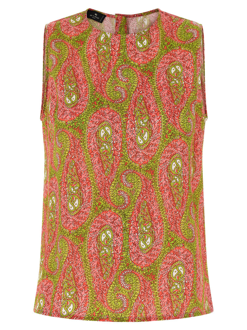 Chemise à motifs multicolores en polyester Etro