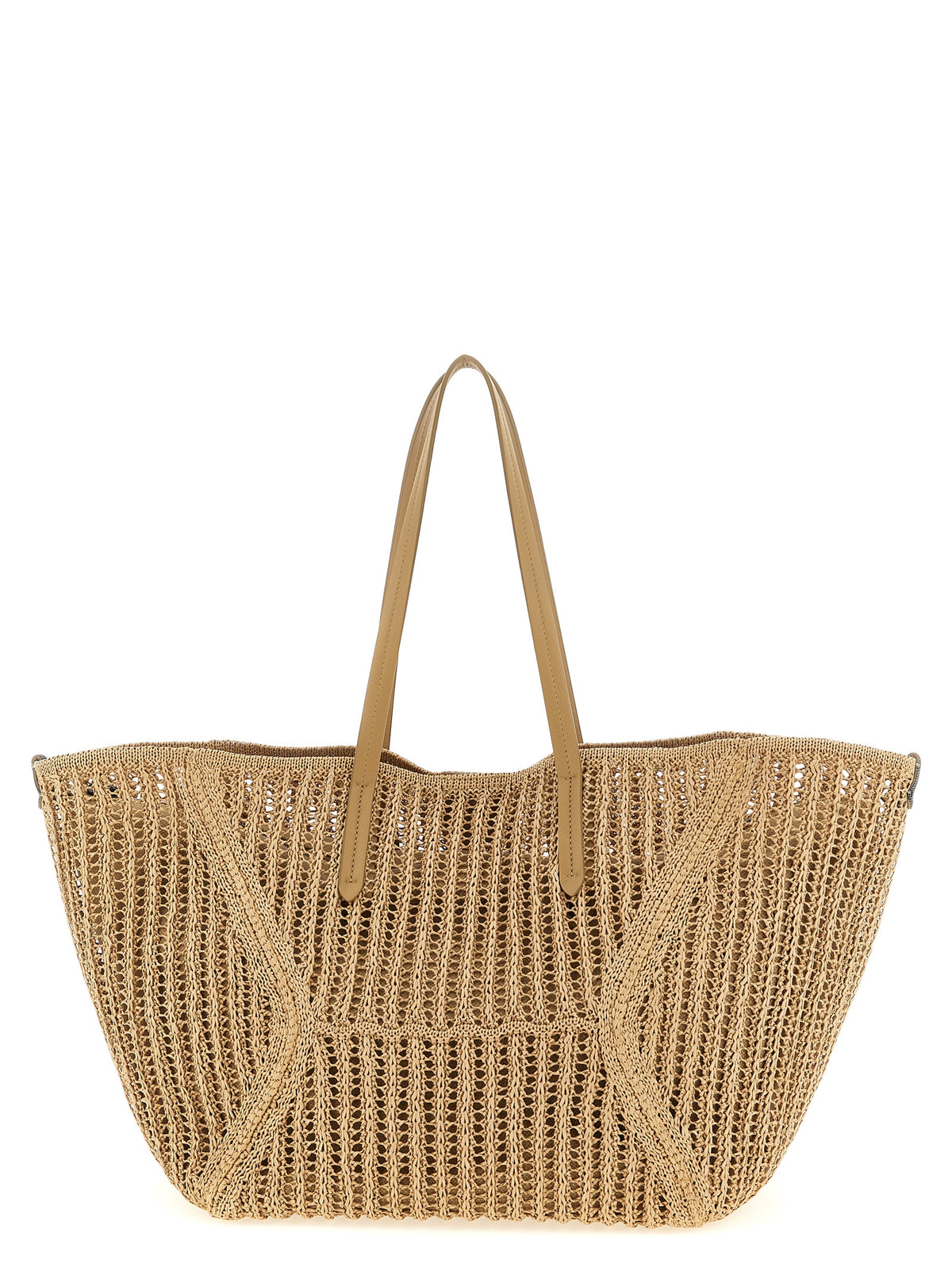 Brunello Cucinelli Sac à bandoulière beige en polyamide