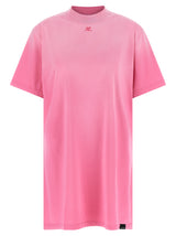 Courrèges Multicolor Cotton Short Dress - Solarized T-shirt
