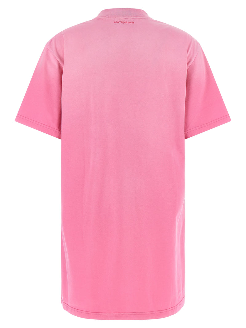 Courrèges Multicolor Cotton Short Dress - Solarized T-shirt