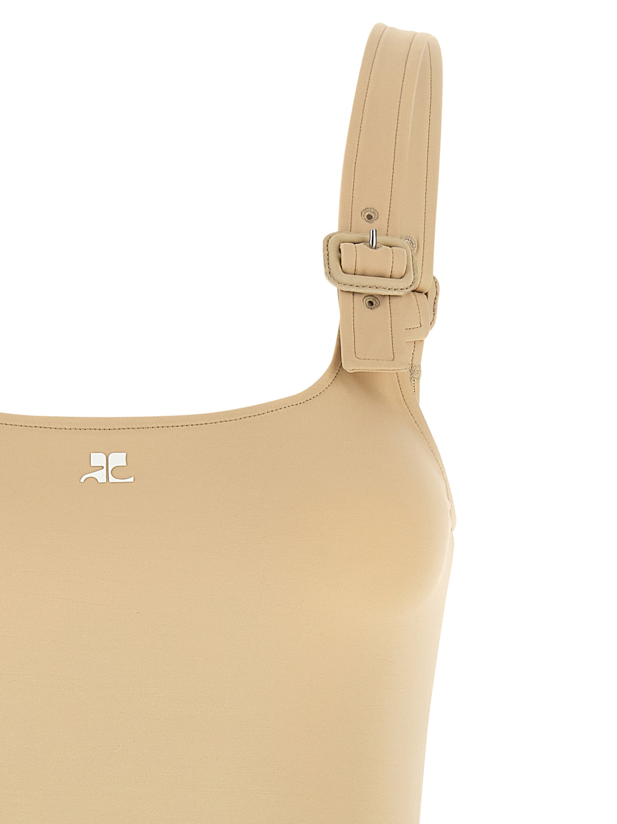 Courrèges Beige Polyamide Bodysuit - Chic and Modern