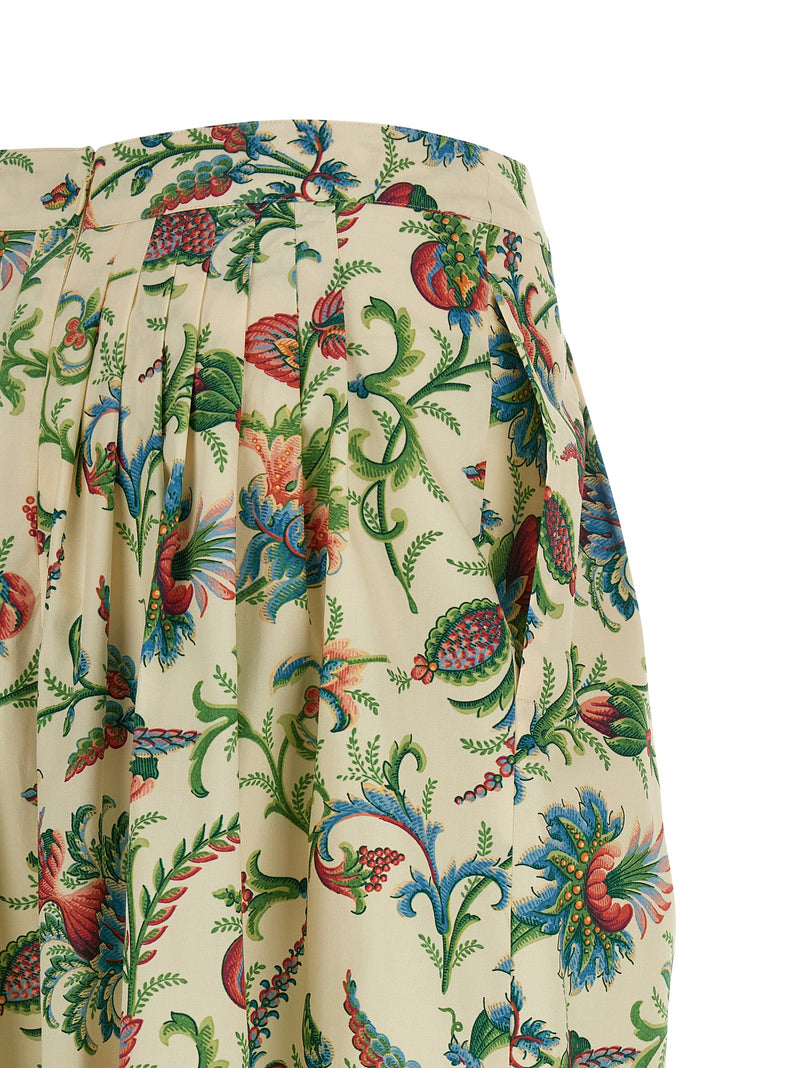 Etro Multicolor Cotton Mini Skirt - Elegant Floral Design