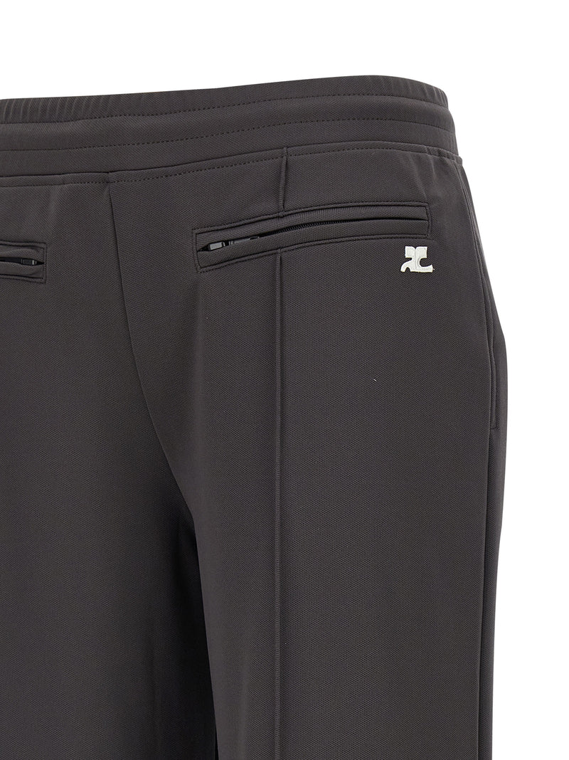Courrèges Gray Polyester Joggers - Stylish Athleisure Wear