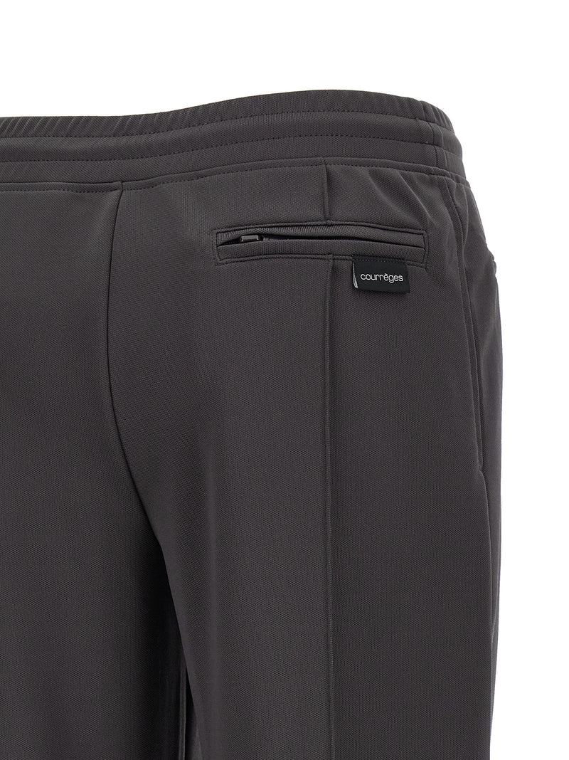 Courrèges Gray Polyester Joggers - Stylish Athleisure Wear