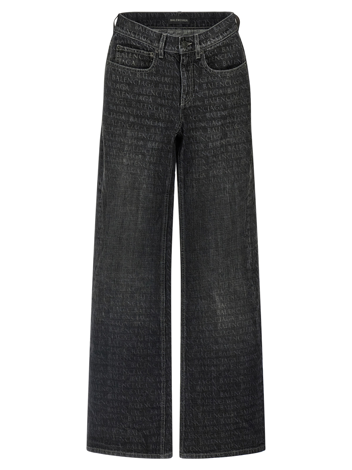 Balenciaga Black Cotton Flared Jeans for Women