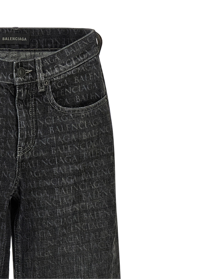 Balenciaga Black Cotton Flared Jeans for Women