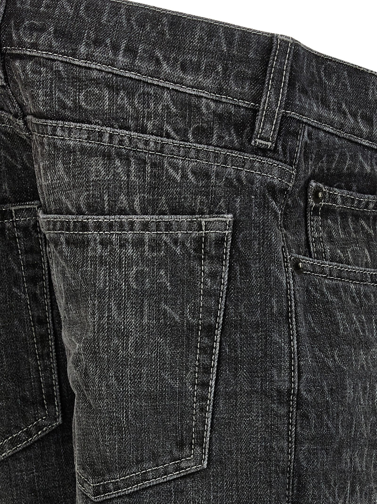Balenciaga Black Cotton Flared Jeans for Women