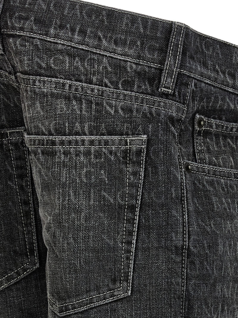 Balenciaga Black Cotton Flared Jeans for Women