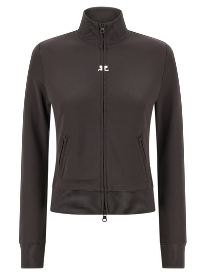 Courrèges Gray Polyester Sweatshirt