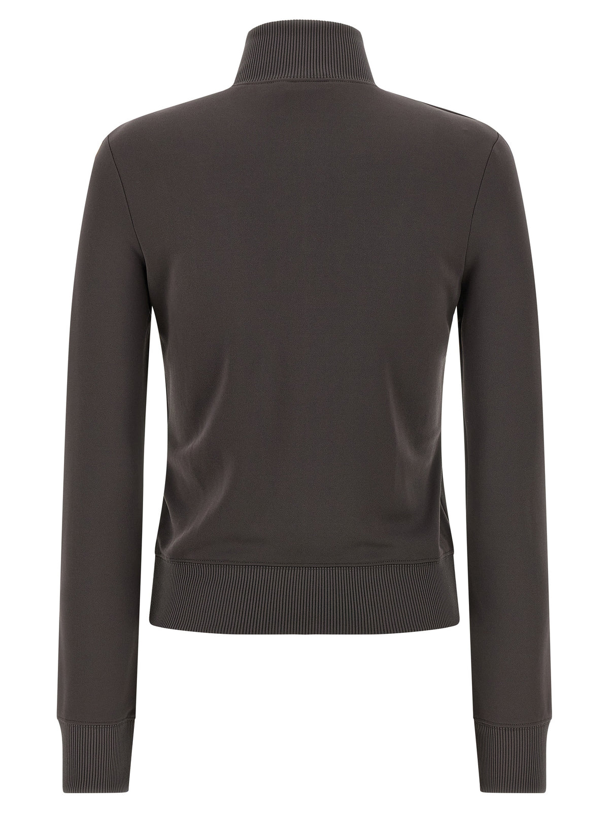 Courrèges Gray Polyester Sweatshirt with High Neck