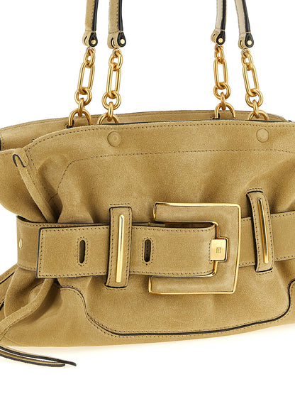Balmain Beige Calfskin Shoulder Bag