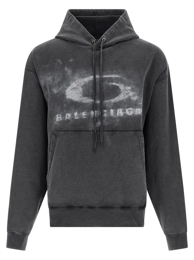 Sweat-shirt Balenciaga bicolore en coton
