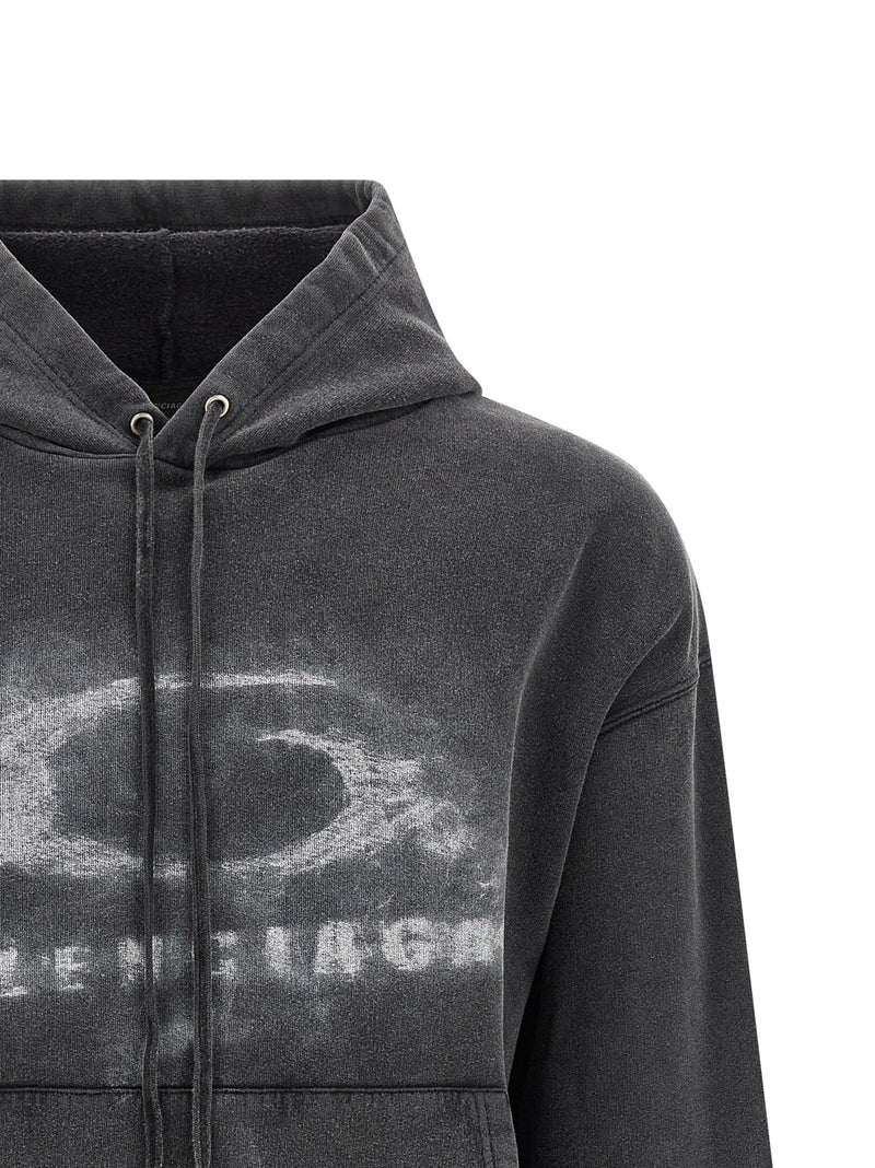 Sweat-shirt Balenciaga bicolore en coton