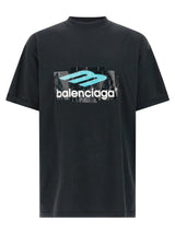 T-shirt Balenciaga en coton noir