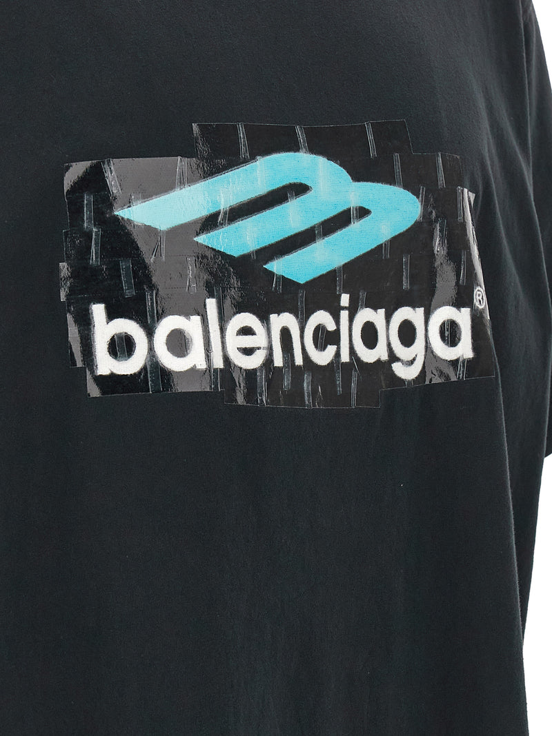 Balenciaga Black Cotton T-Shirt