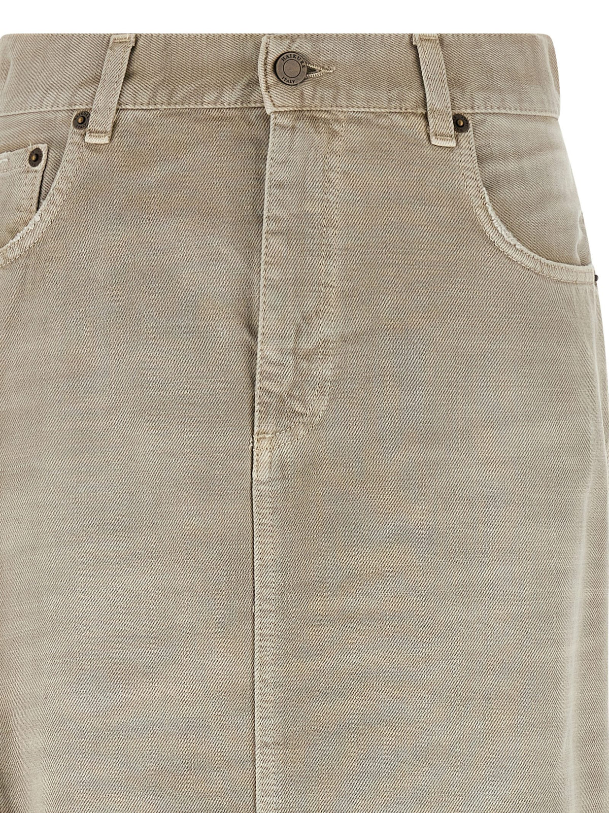 Jupe mi-longue en coton gris Haikure
