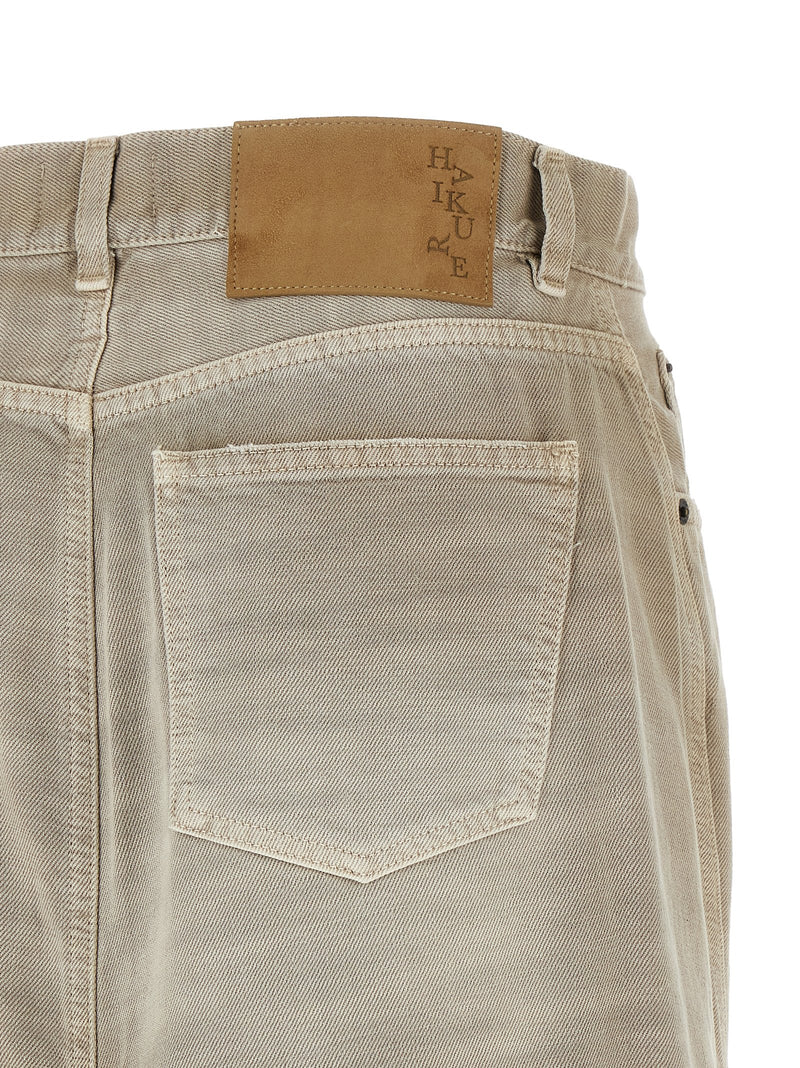 Haikure Gray Cotton Midi Skirt
