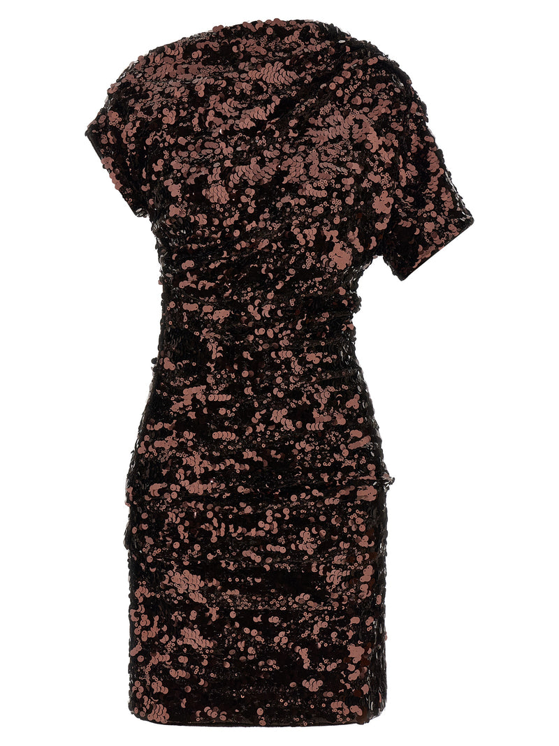 Robe Courte Ganni en Polyester Marron