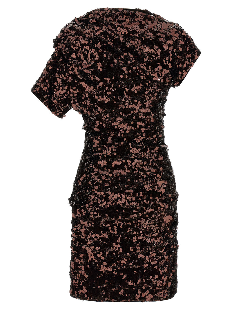 Robe Courte Ganni en Polyester Marron