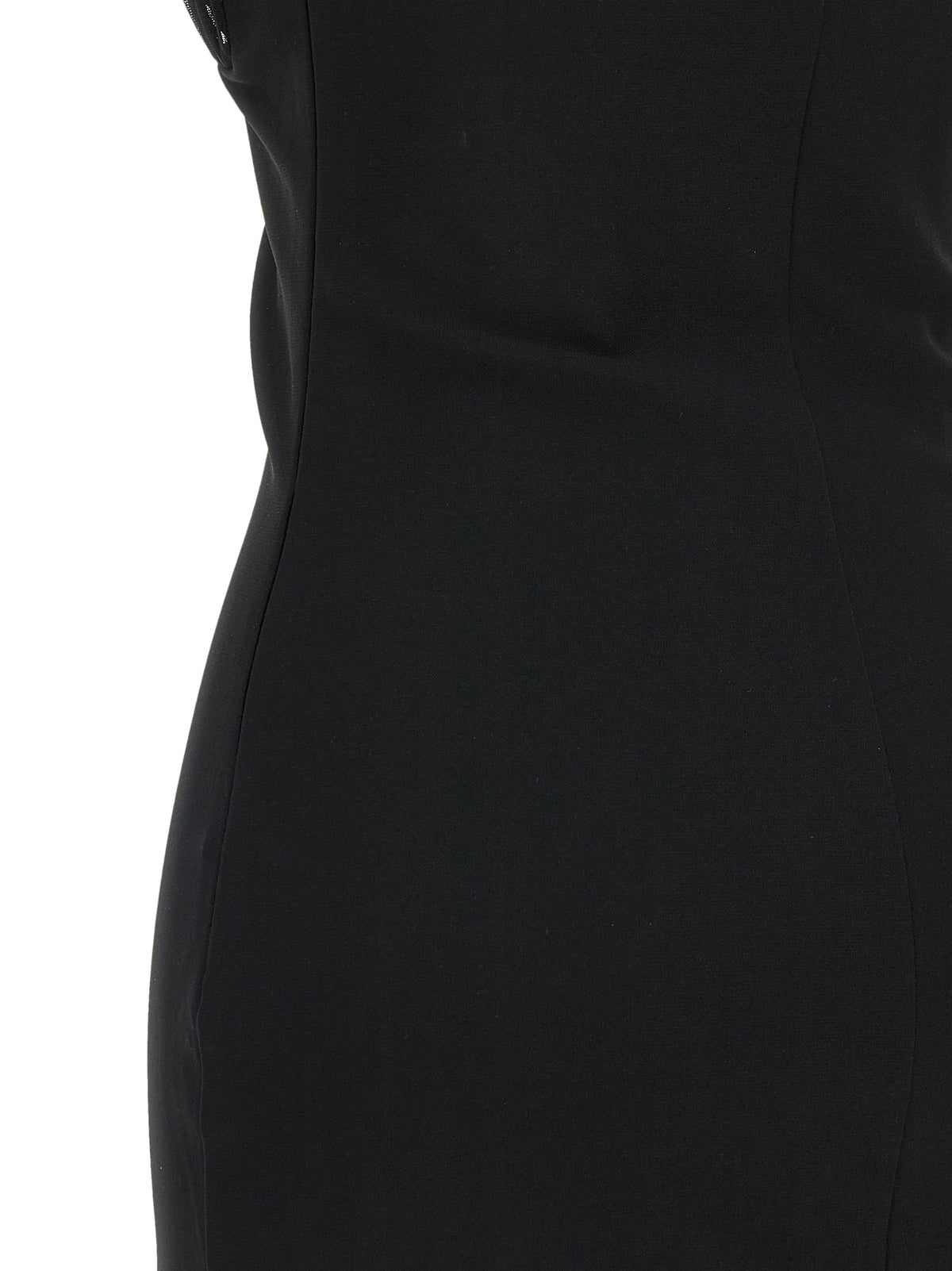 Nensi Dojaka Black Viscose Draped Padded Cup Mini Dress