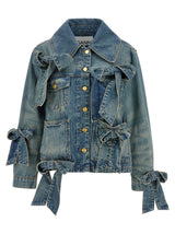 Veste en jean Ganni en coton biologique bleu