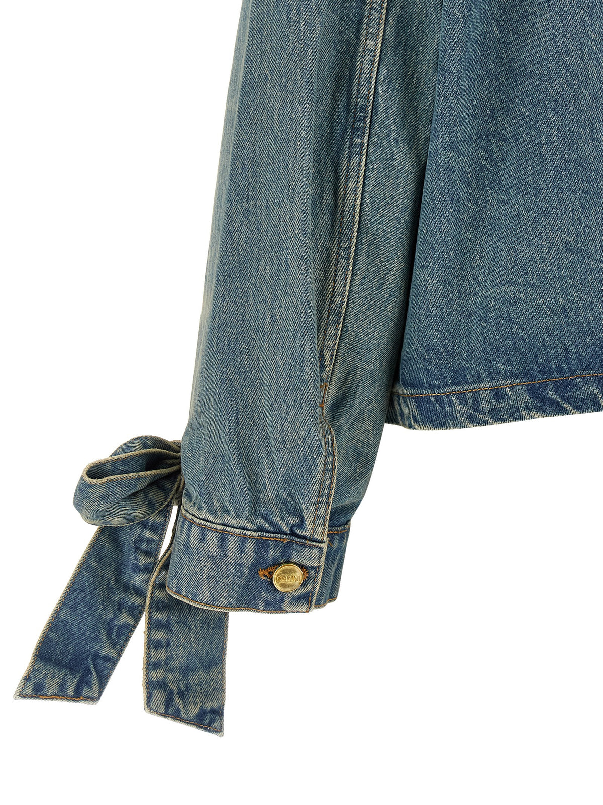 Veste en jean Ganni en coton biologique bleu