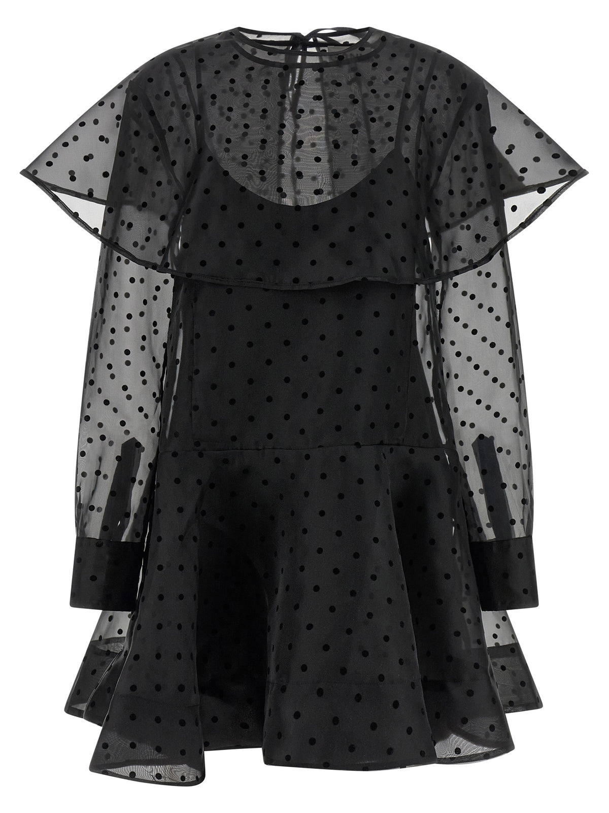 Ganni Black Recycled Polyester Short Dress