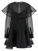 Ganni Black Recycled Polyester Short Dress