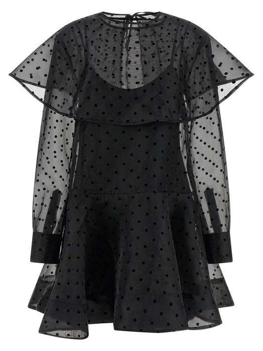 Robe courte Ganni en polyester recyclé noir