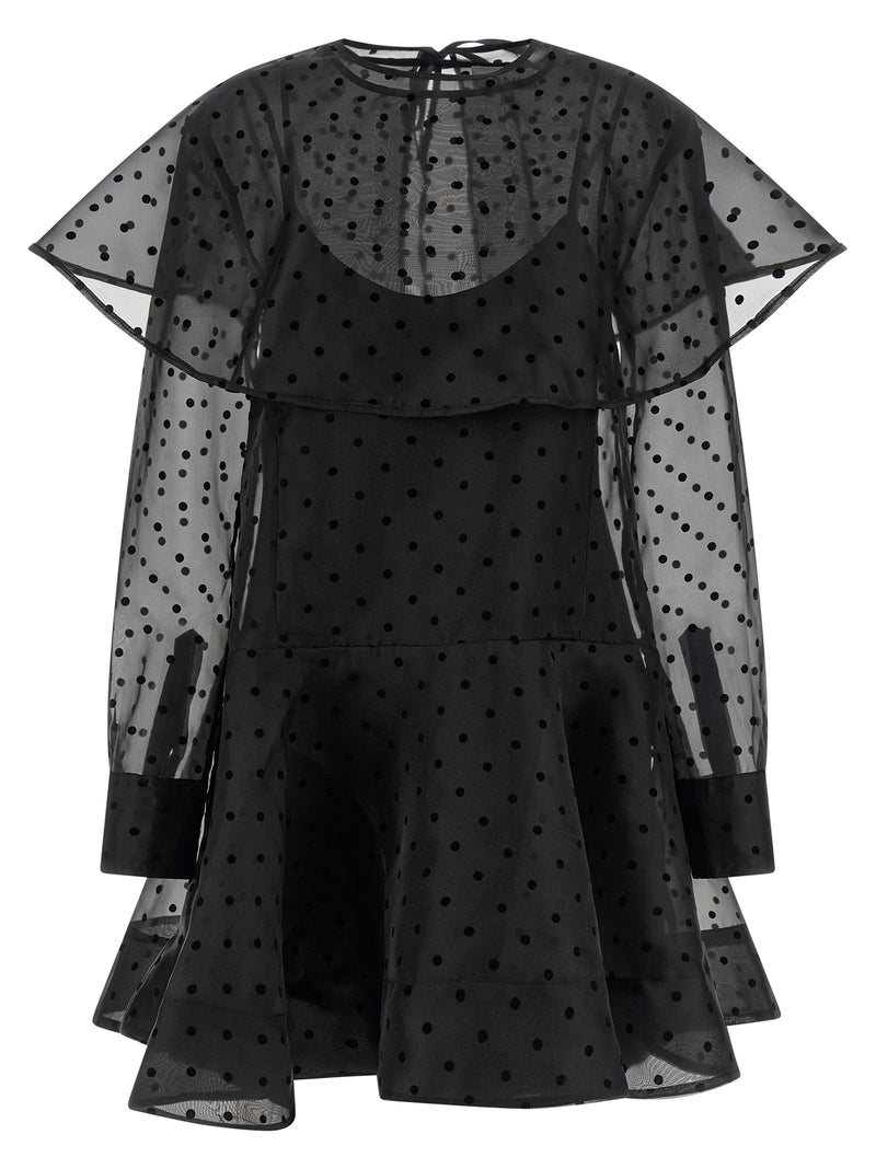 Robe courte Ganni en polyester recyclé noir
