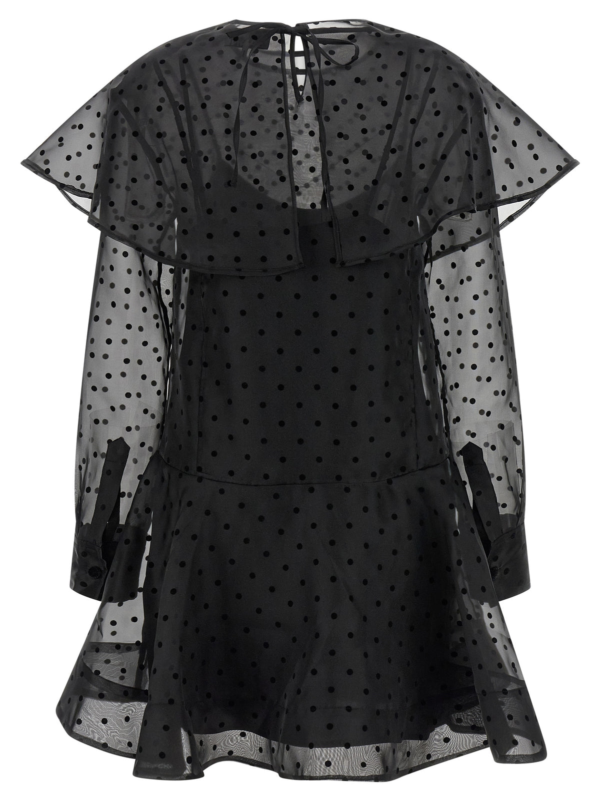 Ganni Black Recycled Polyester Short Dress