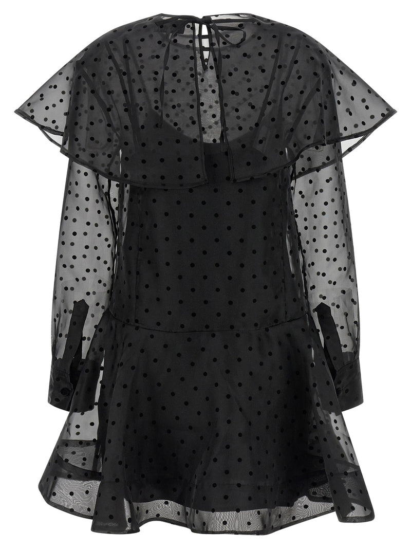 Robe courte Ganni en polyester recyclé noir
