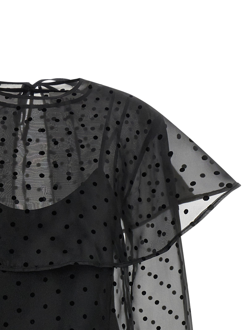 Robe courte Ganni en polyester recyclé noir
