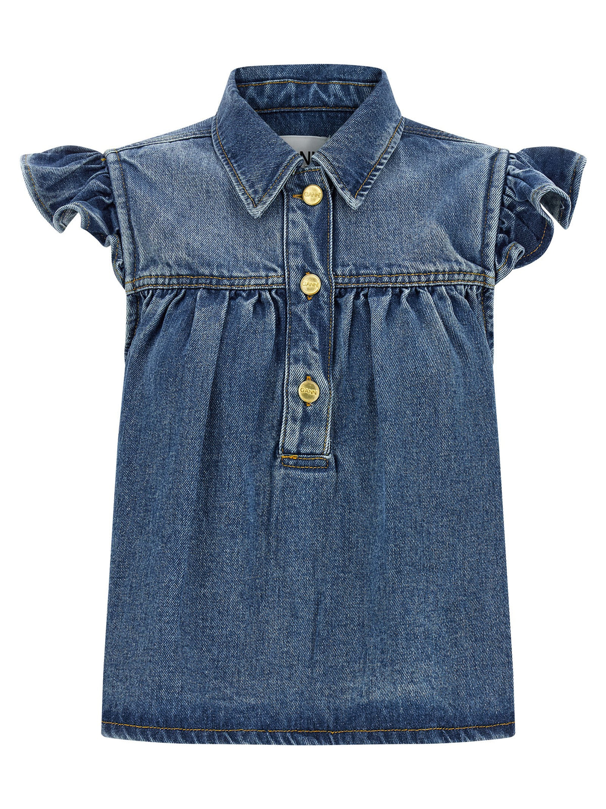 Chemise en jean bleue Ganni