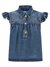 Chemise en jean bleue Ganni