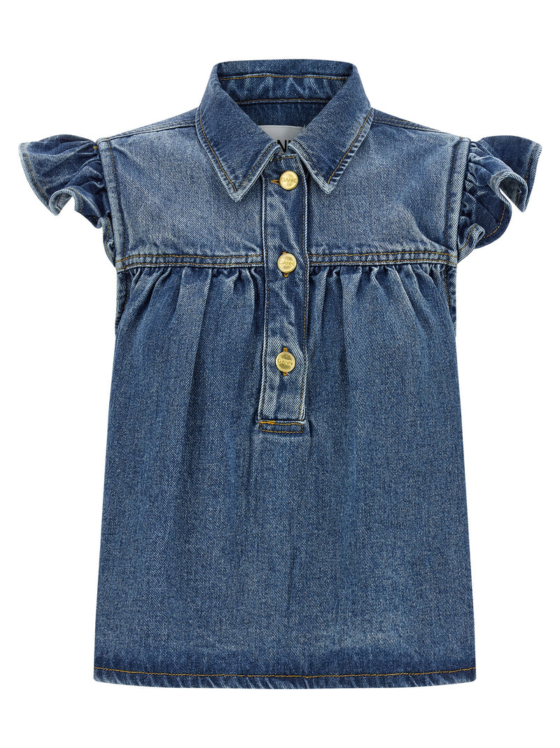 Ganni Blue Denim Shirt