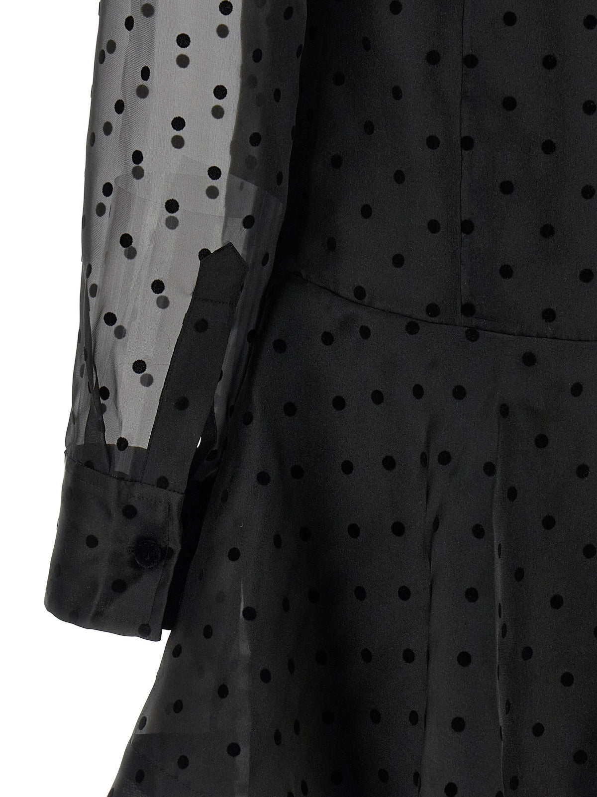 Ganni Black Recycled Polyester Short Dress