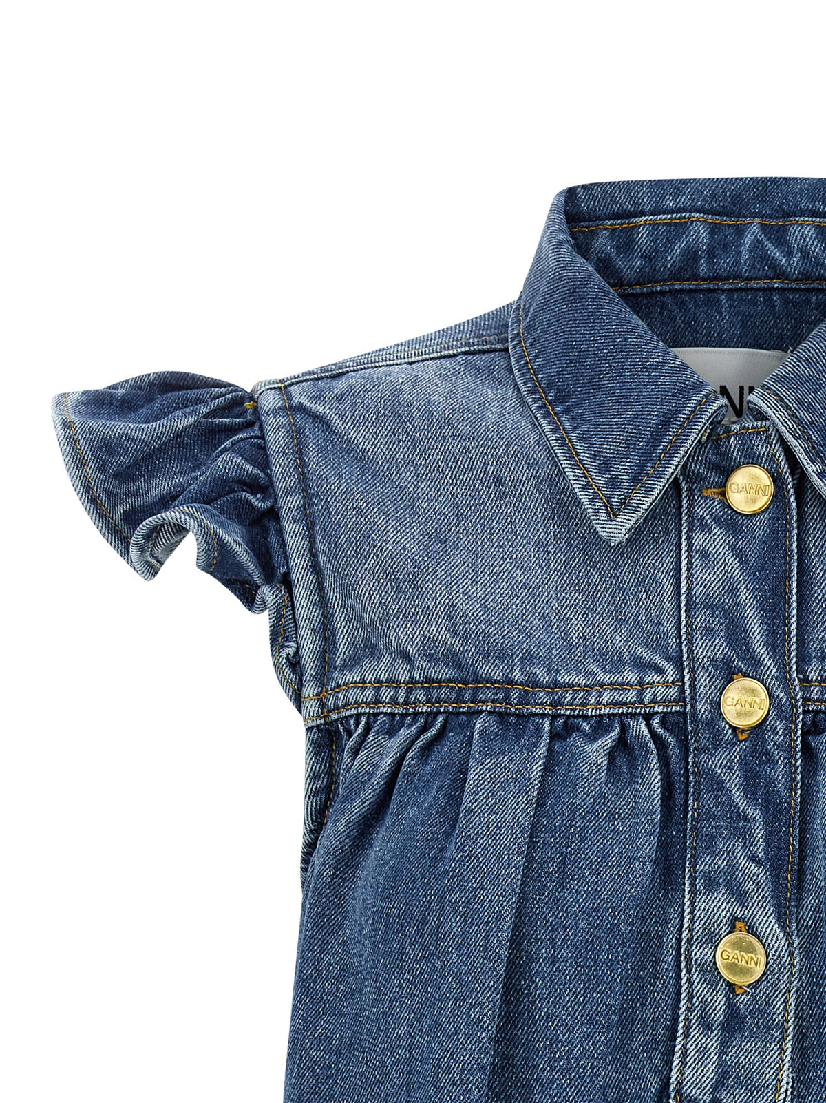 Chemise en jean bleue Ganni
