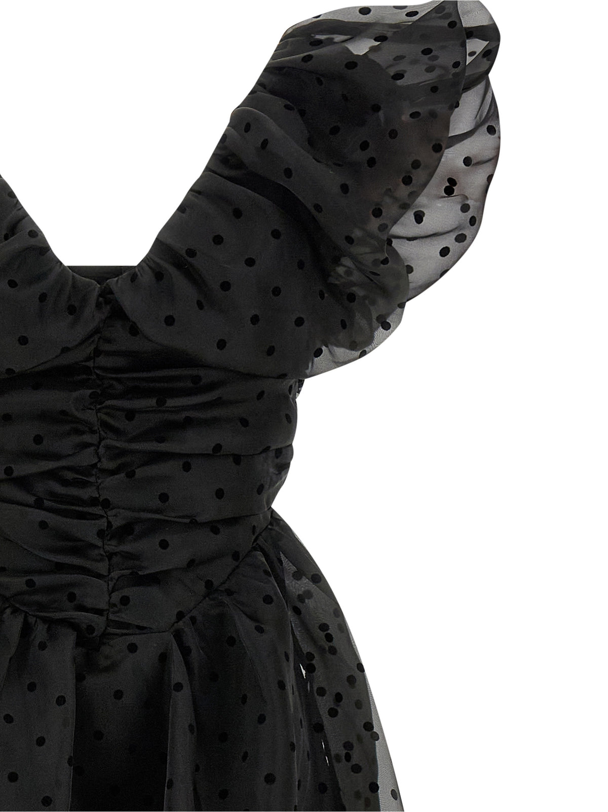 Robe midi Ganni en polyester recyclé noir
