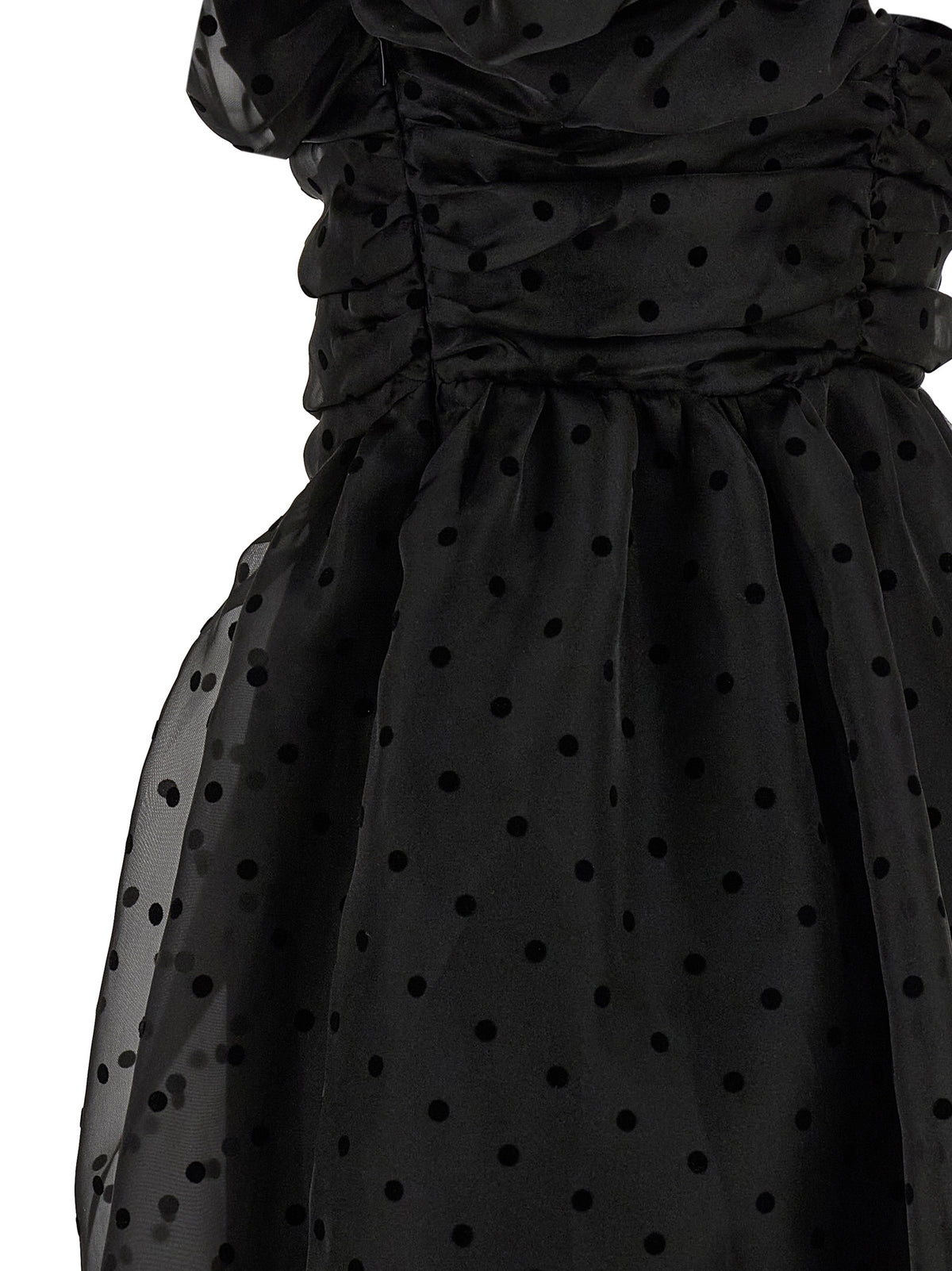 Robe midi Ganni en polyester recyclé noir