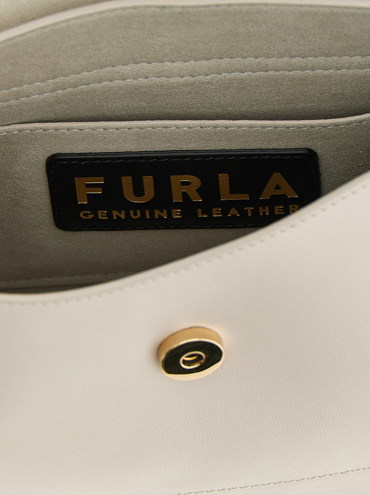 Sac à bandoulière Furla en cuir de veau beige
