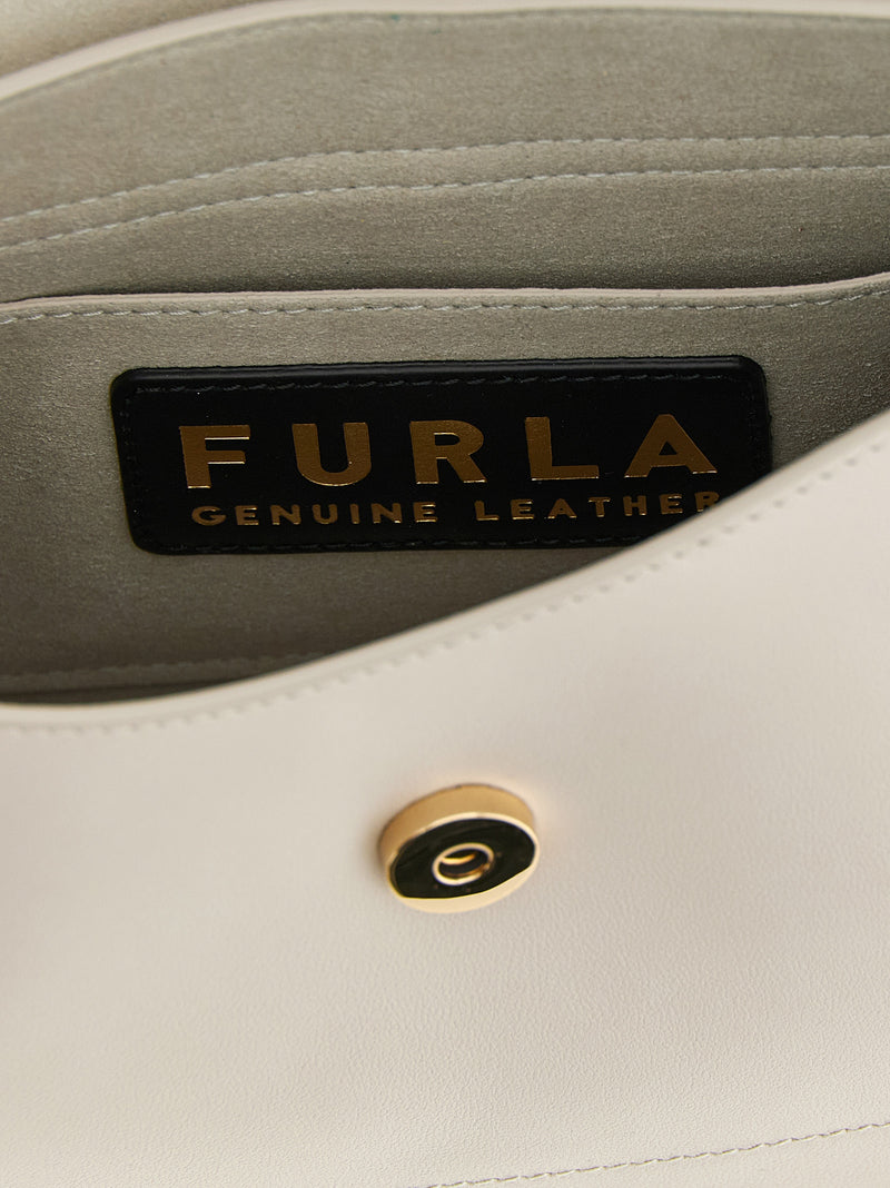 Sac à bandoulière Furla en cuir de veau beige