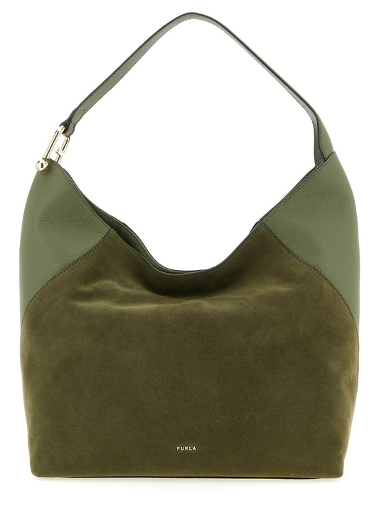 Sac porté épaule Furla en cuir de veau bicolore