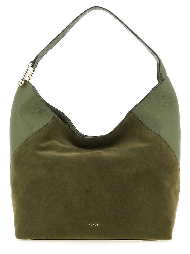 Sac porté épaule Furla en cuir de veau bicolore