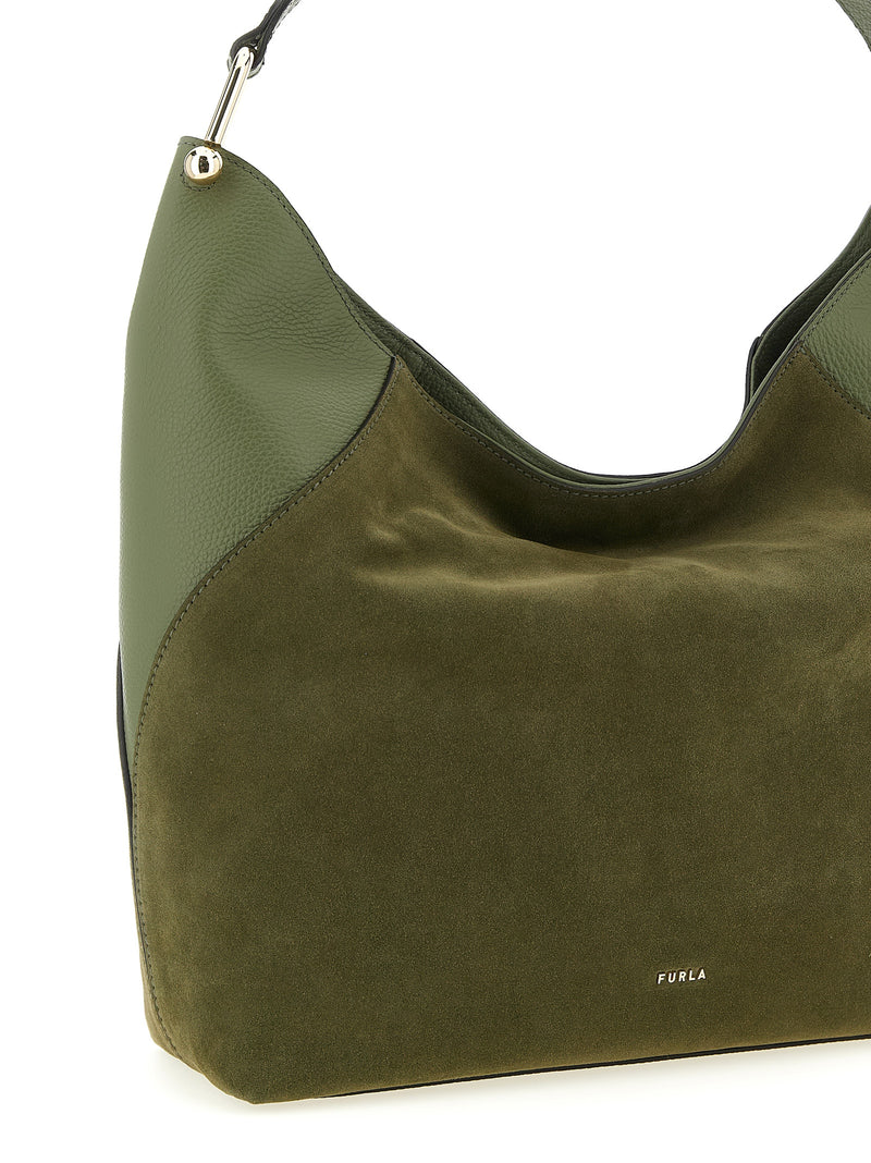 Sac porté épaule Furla en cuir de veau bicolore